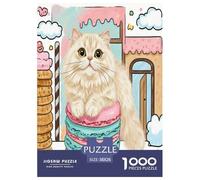 Gato Persa 1000 Piezas Animales Rompecabezas De Desafiantes Juguetes para Adultos Rompecabezas De Juego Adultos Regalos 38x26cm/1000pcs