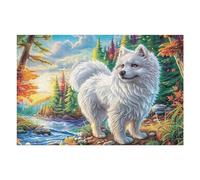 Gato Persa Blanco en el Campo de Flores Puzzle 1000 Piezas Educativo Construir 3D Happy Time Rompecabezas para Familia Maquetas Educativas Desafío Intelectual Decoración Hogar 1000 PCS