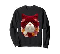 Gato Persa con Rosas Primavera Floral Animal Día de San Valentín Sudadera