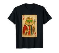 Gato persa Disco Ace Corazones Cool Playing Card King Queen Camiseta