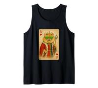 Gato persa Disco Ace Corazones Cool Playing Card King Queen Camiseta sin Mangas