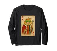 Gato persa Disco Ace Corazones Cool Playing Card King Queen Manga Larga