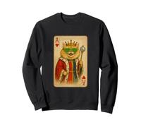 Gato persa Disco Ace Corazones Cool Playing Card King Queen Sudadera
