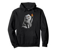 Gato Persa Mariposa Naturaleza Amante Felino Sudadera con Capucha