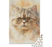 Gato Persa Puzzle Acuarela Gato para Adultos Y Niños, 1000 Piezas De Diversión En Familia, Un Desafío Emocionante para La Noche De Juegos 70x50cm/1000pcs