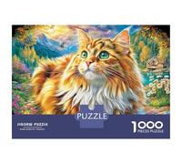 Gato Persa Rompecabezas 1000 Piezas,Puzzle Difícil para La Familia - Tiempo De Calidad Y Diversión 38x26cm/1000pcs