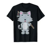 Gato Pescador Caña de Pescar Pesca Camiseta
