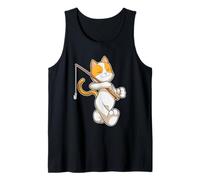 Gato Pescador Caña de Pescar Pesca Camiseta sin Mangas