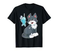Gato Pescador Pez Pesca Camiseta