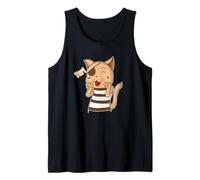 Gato Pirata con Parche en el Ojo Camiseta sin Mangas
