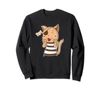 Gato Pirata con Parche en el Ojo Sudadera