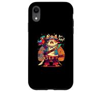 Gato pirata feroz con loro y espadas divertido amante de los gatos Carcasa para iPhone XR