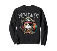 Gato Pirata Miau Matey Lindo Gatito Gatito niñas niños Mujeres Sudadera