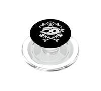 Gato Pirata Peces Huesos Lindo Gatito Simple Silueta gráfico PopSockets PopGrip para MagSafe