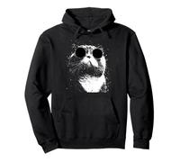 Gato Plegable escocés con Gafas de Sol Blanco Splash Art Cats Cool Sudadera con Capucha