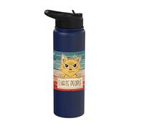 Gato Prisión Cárcel Prisionero Bad Kitty Mugshot Odio a la Stainless Steel Insulated Water Bottle