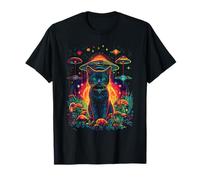 Gato psicodélico en el espacio Trippy Alien Galaxy Visual Camiseta