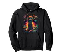 Gato psicodélico en el Espacio Trippy Alien Galaxy Visual Sudadera con Capucha