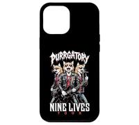 Gato Punk Heavy Metal Band Purrgatory Nine Lives Música Gatos Carcasa para iPhone 12 Pro MAX