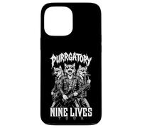 Gato Punk Heavy Metal Band Purrgatory Nine Lives Música Gatos Carcasa para iPhone 13 Pro MAX
