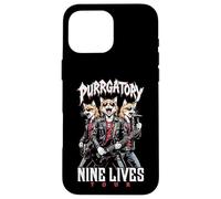 Gato Punk Heavy Metal Band Purrgatory Nine Lives Música Gatos Carcasa para iPhone 16 Pro MAX