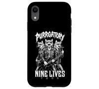 Gato Punk Heavy Metal Band Purrgatory Nine Lives Música Gatos Carcasa para iPhone XR