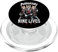 Gato Punk Heavy Metal Band Purrgatory Nine Lives Música Gatos PopSockets PopGrip para MagSafe