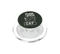 Gato Punk Rock Gato Negro Gato Rebelde Gato Felino Humor PopSockets PopGrip para MagSafe