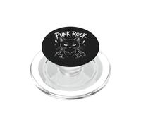 Gato Punk Rock Negro Felino Música Amante Alternativa PopSockets PopGrip para MagSafe
