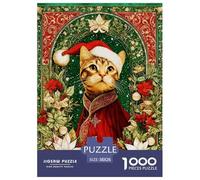 Gato Puzzle 1000 Piezas - Colección Artística, Experiencia Zen En Casa, Packaging Cuidado, Póster, 38x26cm/1000pcs
