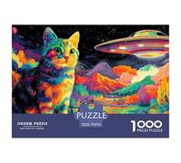 Gato Puzzle 1000 Piezas Linda Mascota, Clásicos Rompecabezas De Bricolaje, Desafío Ideal, Colección De Arte, para Adultos Y Niños A Partir De 12 Años 70x50cm/1000pcs