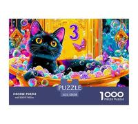 Gato Puzzle 1000 Piezas Linda Mascota, Entretenimiento Rompecabezas De Bricolaje, Juego Familiar, Colección De Arte, para Adultos Y Niños A Partir De 12 Años 52x38cm/1000pcs