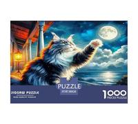 Gato Puzzle De 1000 Pièces Pour Adultes Et Enfants À Partir De 12 ANS Jeux De Défi Jouets ÉduGatoifs Gatito Lindo Divertissement Créatif Cadeau Classiques Décoration De La Maison 38x26cm/1000pcs