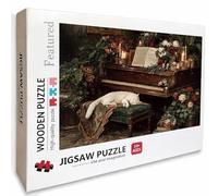 Gato Puzzle Madera, Piano Puzzle 4000 Piezas Adultos con Compact Box 141x87cm, Rompecabezas Desafiante, Juegos de Rompecabezas Creativos para Hombres Mujeres, Decoración Verano, Regalo niñas, 1-1736