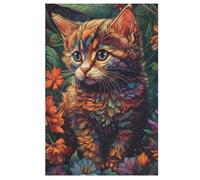 Gato Puzzle para Enffourmis 1000pcs, rompecabezas de madera - Kit de bricolaje Relax Juegos para adolescentes y adultos Regalos 78 × 53 cm