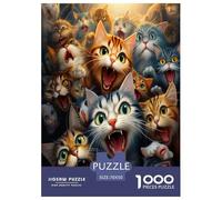 Gato Puzzles Imposible,desafío for Adults Juego EduGatoivo 1000 Piezas Obra De Arte De Juego De para Adultos Y Niños Mayores De 12 Años 70x50cm/1000pcs