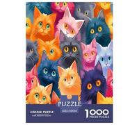 Gato Puzzles Imposible,desafío for Adults Juego EduGatoivo 1000 Piezas Obra De Arte De Juego De para Adultos Y Niños Mayores De 12 Años 70x50cm/1000pcs