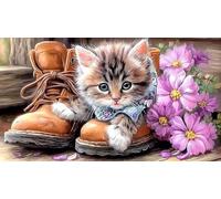 Gato Puzzles Imposible,desafío para Adultos Juego edugatoivo 1000 Piezas Obra de Arte de Juego de para Adultos y Niños Mayores de 12 años 38x26cm/1000pcs