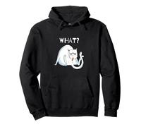 Gato ¿Qué? Divertido Tomcat lamiendo gatito regalo mamá adolescente papá regalo Sudadera con Capucha