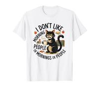 Gato Que no me Gusta la Gente de la mañana, Maestro Amante del café Camiseta