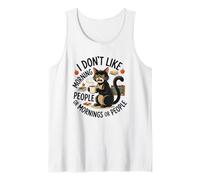 Gato Que no me Gusta la Gente de la mañana, Maestro Amante del café Camiseta sin Mangas