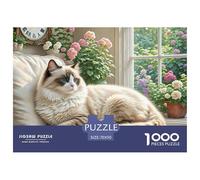 Gato Ragdoll 1000 Pièces Puzzles Pour Adultes Et Enfants À Partir De 14 ANS Sur Le Thème De Mascota Animal Qualité Supérieure Défi Jouets Loisir Détente Écologique 70x50cm/1000pcs