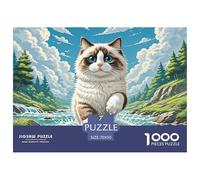 Gato Ragdoll Puzzles 1000 Pièces Pour Adultes Sur Le Thème De Mascota Animal Premium Quality Défi Jouets Activité Familiale Parfaite Jeu Relaxant 70x50cm/1000pcs