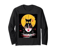 Gato Ramen Cyberpunk Estética Futurista Japonés Anime Gato Manga Larga