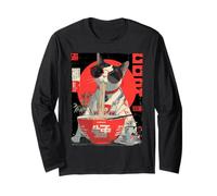 Gato Ramen Cyberpunk Estética Futurista Japonés Anime Gato Manga Larga