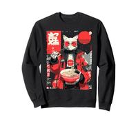 Gato Ramen Cyberpunk Estética Futurista Japonés Anime Gato Sudadera