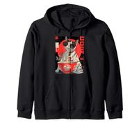 Gato Ramen Cyberpunk Estética Futurista Japonés Anime Gato Sudadera con Capucha