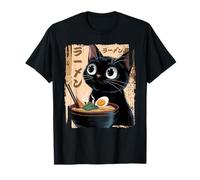 ラーメン Gato Ramen Japonés Kawaii Anime Arte Fideos Manga Camiseta