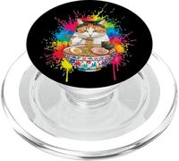 Gato Ramen Kawaii - Gatito Gourmand Come Fideos PopSockets PopGrip para MagSafe