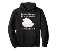 Gato Regazo Siesta Humor Gatito durmiendo dueño Mascota Divertido Cita Arte Sudadera con Capucha